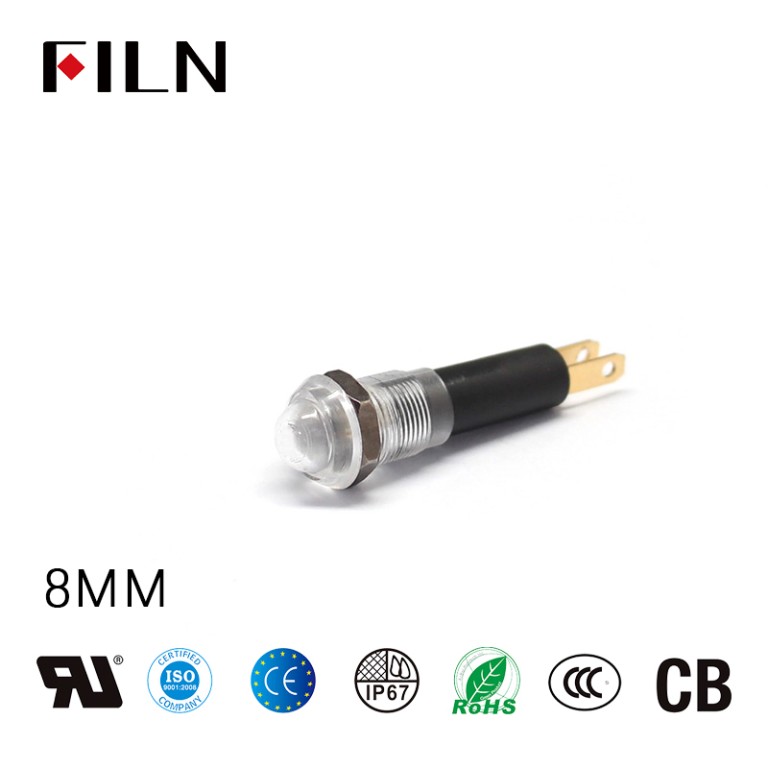 new indicator light 8MM 12V 24V 110V LED Indicator Bulb Electric Water Heater Switchboard Phone Call Indicator Light