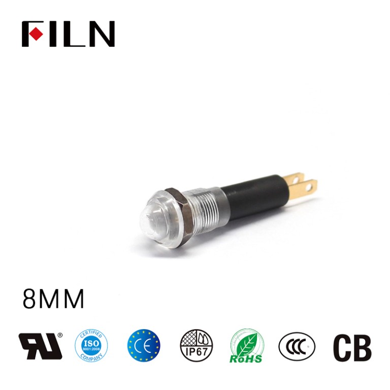 8MM 12V 24V 110VLEDインジケーター電球電気温水器配電盤電話インジケーターライト