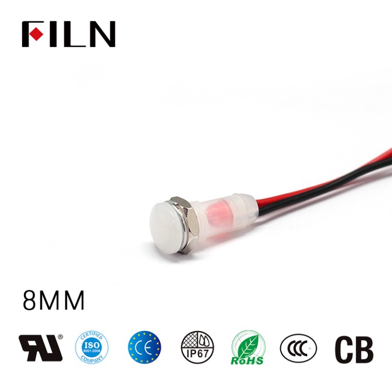 led panel indicator lights 8MM LED Panel Indicator Lights Plastic LED Indication Light