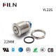22mm LED Metallo 12V Cicalino Spie luminose ad anello
