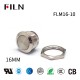 FILN Flat Head Metal Push Button 16mm Waterproof 2Pin Solder Terminal