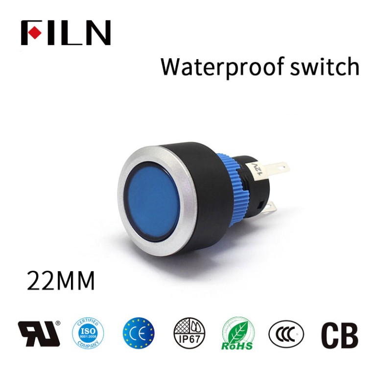 2Pin-Push-Button-Switch FILN Professional Production Of The Plastic Button Switch Waterproof With Light