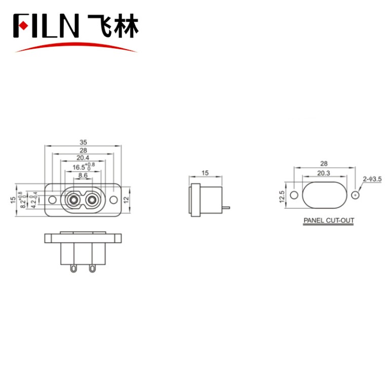 Connector Socket Panel Connector Socket Panel Mount Power Socket Power Connector Socket