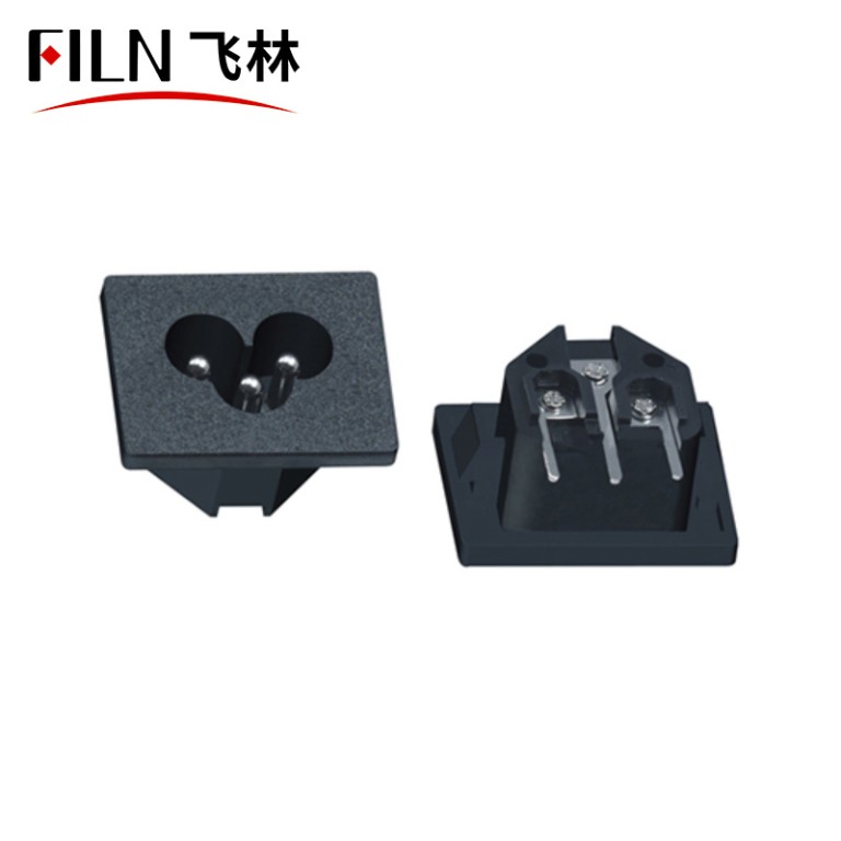 AC Power Socket IEC C6 Socket 2.5A 250V AC Power Socket Manufacturers Direct Selling