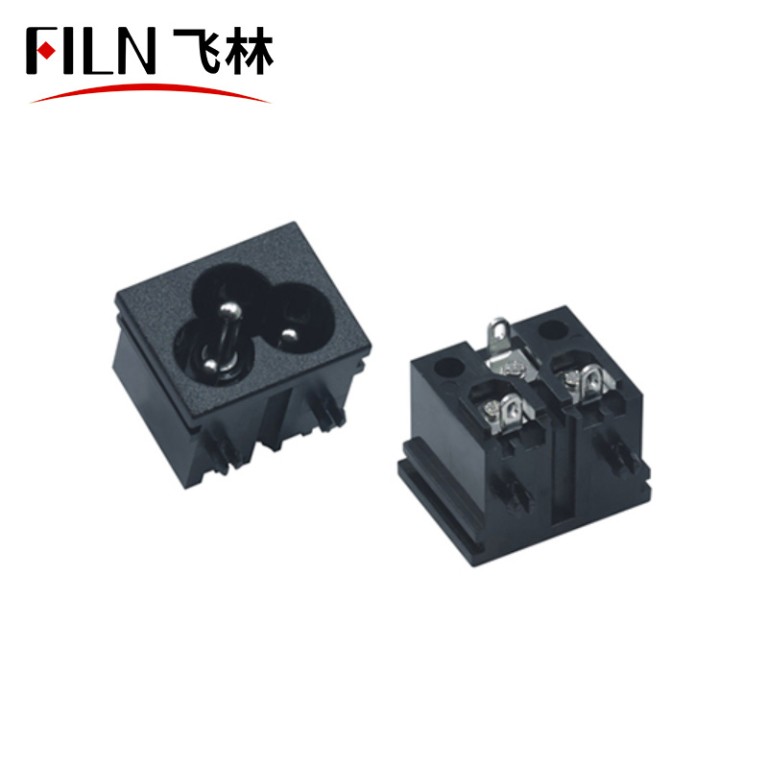Connector Socket Pin Connector Socket Pin Power Connector Socket Black Screw Mount 3 Pins Inlet Power Plug Socket