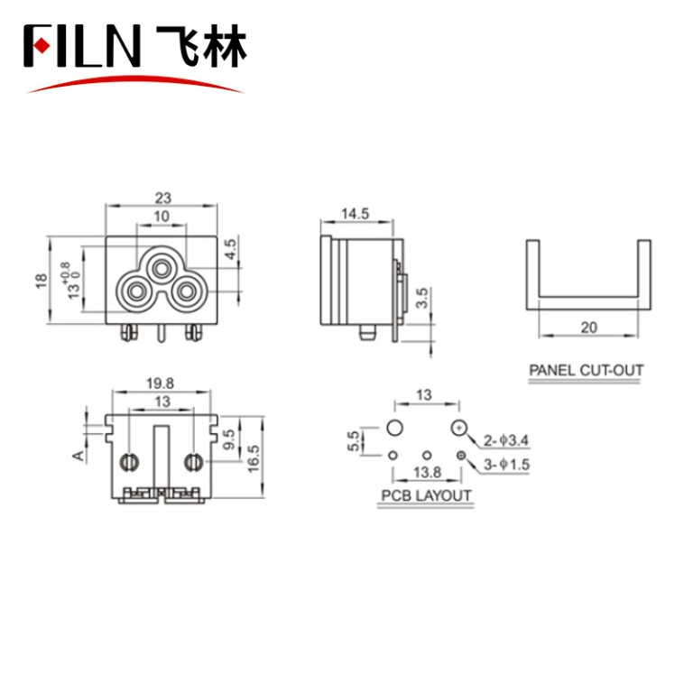 AC Socket IEC C6 Socket 2.5A 250V AC Socket Manufacturers Direct Selling