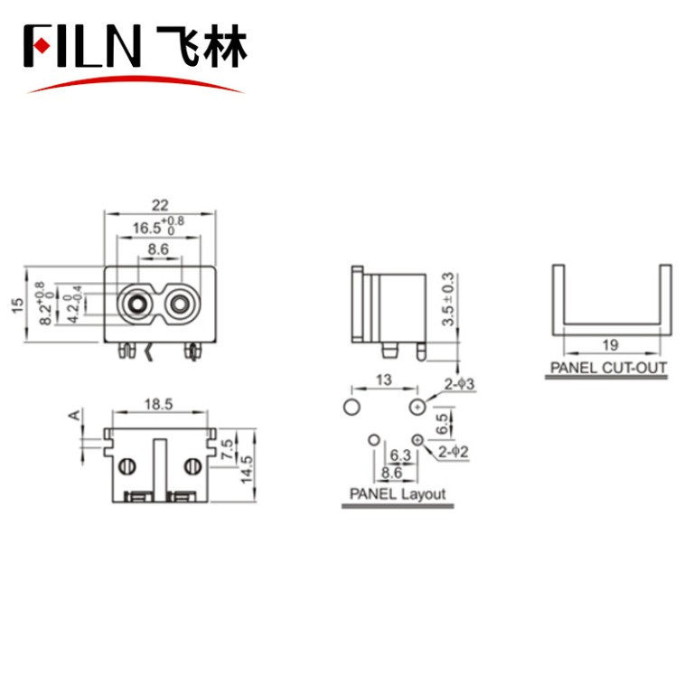 Connector Pin Socket 3 Pin Male Plug Panel Power Inlet Sockets Connectors Adapter Screw Type AC