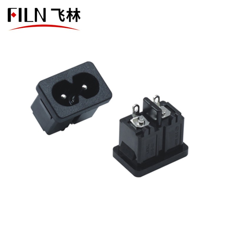 Wire Connector Socket AC 250 V 2.5 A 2 Pins Socket Soldering Pins Power Connector