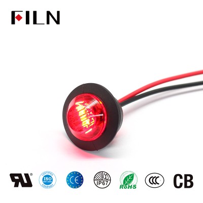 FILN Led Truck Trailer Light 0.75-Inch Mini Lamp Side