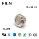 FILN Flat Head Metal Push Button 16mm Waterproof 2Pin Solder Terminal