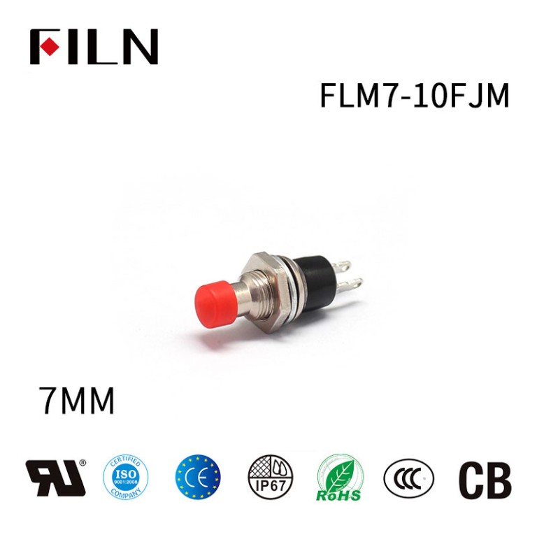 PBS-105 Red Small OFF-(ON) 0.5A 2 PIN Momentary Switch Start Stop 7MM Push Button Switch 12 V