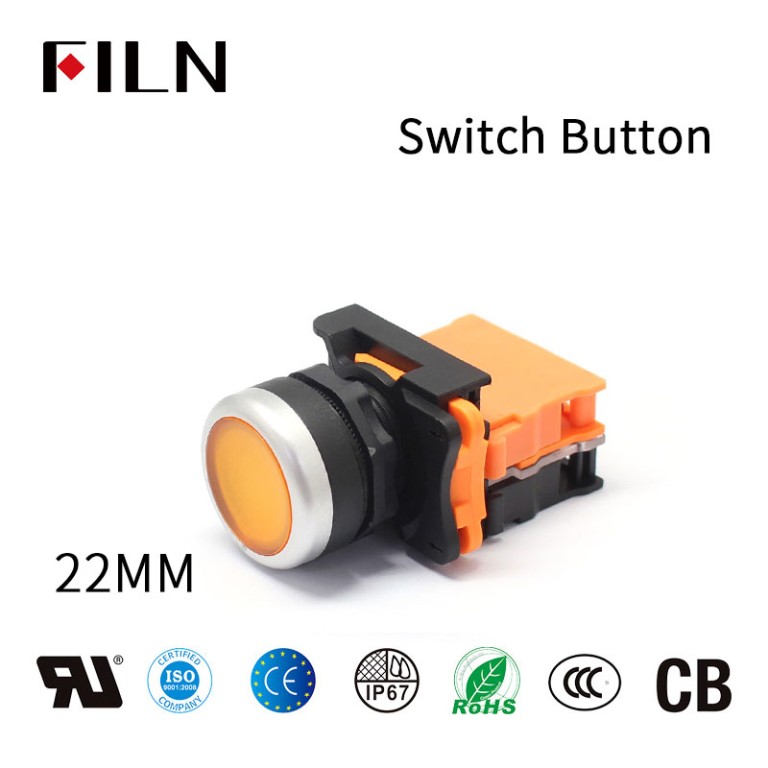 Plastic Switch Button Momentary Or Latching Lens Illuminated