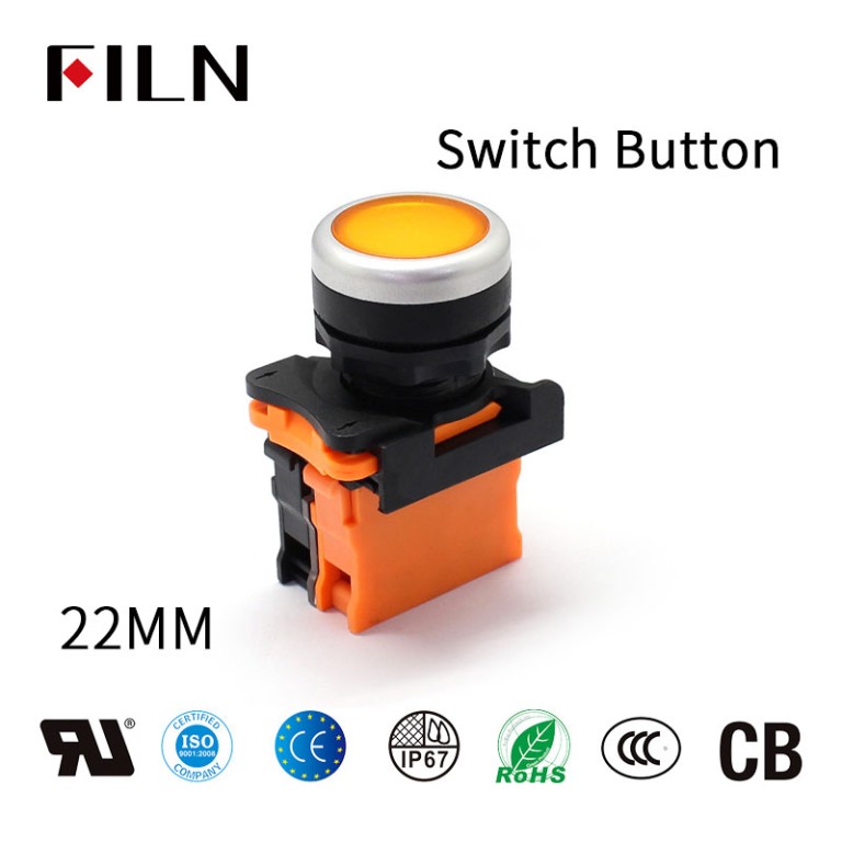 Plastic Switch Button Momentary Or Latching Lens Illuminated