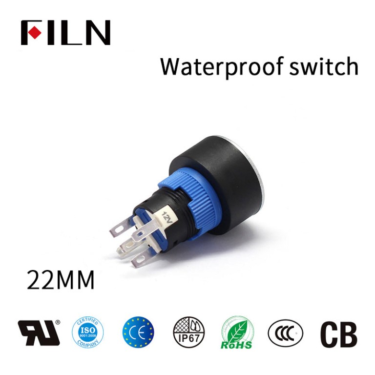 button-switch-waterproof FILN Professional Production Of The Plastic Button Switch Waterproof With Light
