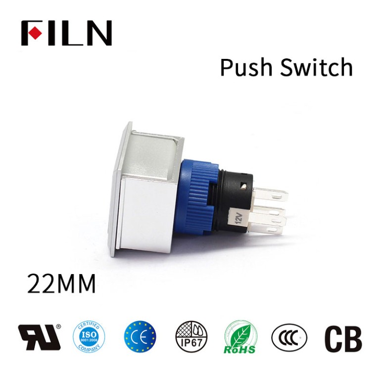 small push button led lights Push Button Lighting With Terminal Pins LED Blue Momentary 12V 220V