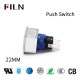 Push Switch With Terminal Pins Waterproof IP67 1no1nc LED Blue Momentary 12V 220V