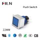 Push Button Lighting With Terminal Pins LED Blue Momentary 12V 220V