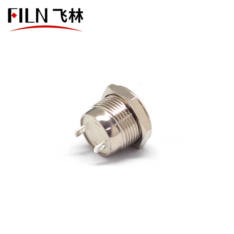 Metallic Push Button FILN Metal Momentary Push Button Switch Short Version 12MM Flush Button