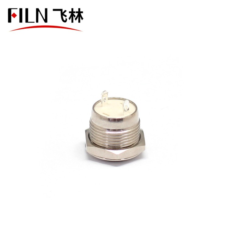 Momentary Metallic FILN Metal Momentary Push Button Switch Short Version 12MM Flush Button