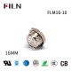 FILN Flat Head Metal Push Button 16mm Waterproof 2Pin Solder Terminal