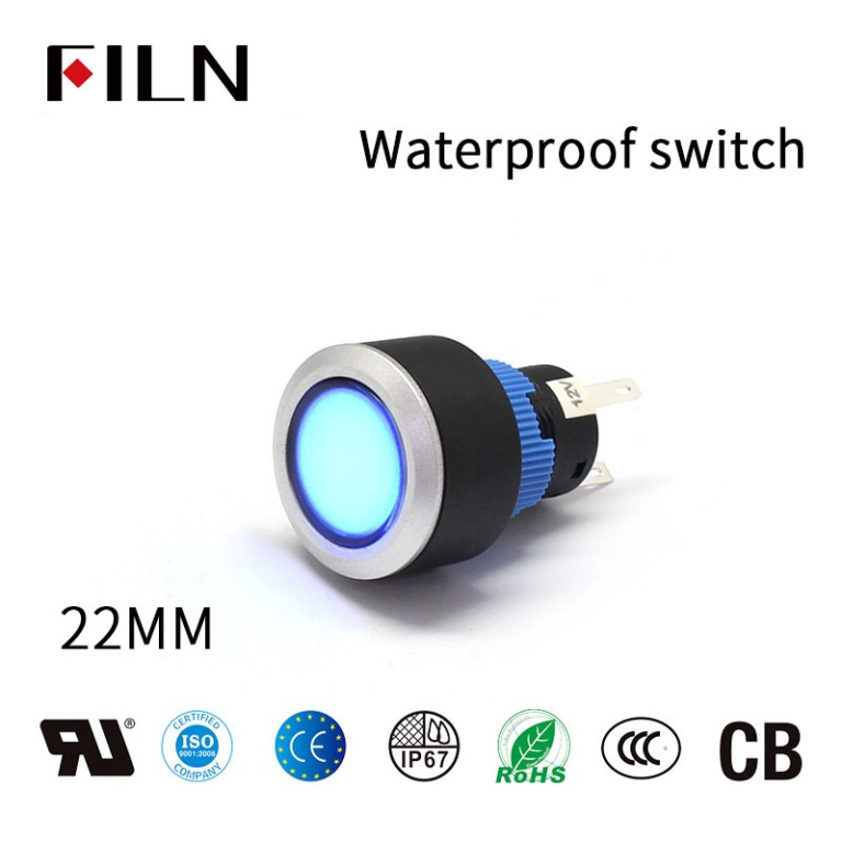 no push button switch FILN Professional Production Of The Plastic Button Switch Waterproof With Light
