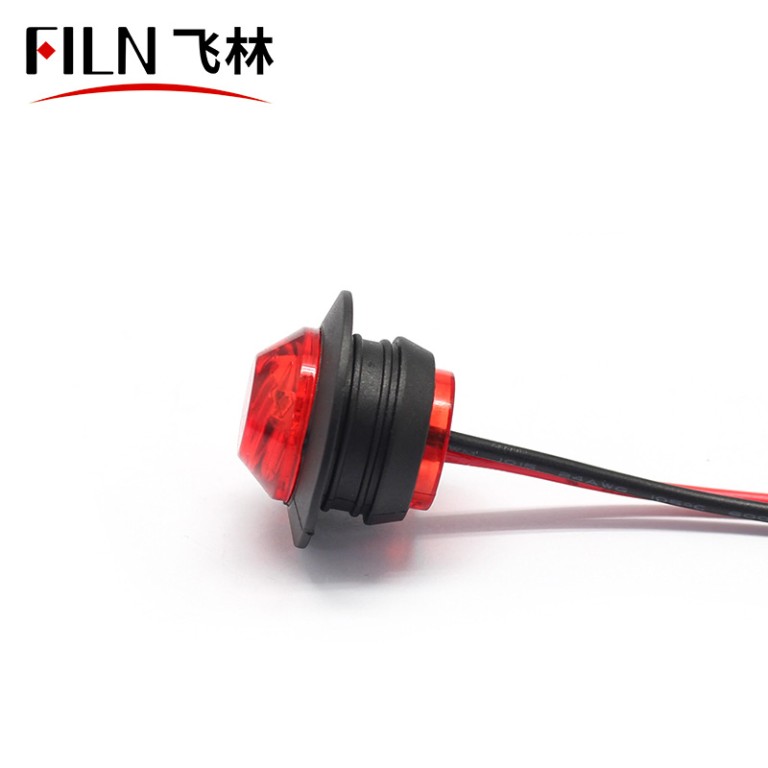 red Led Truck Trailer light FILN Led Truck Trailer Light 0.75-Inch Mini Lamp Side