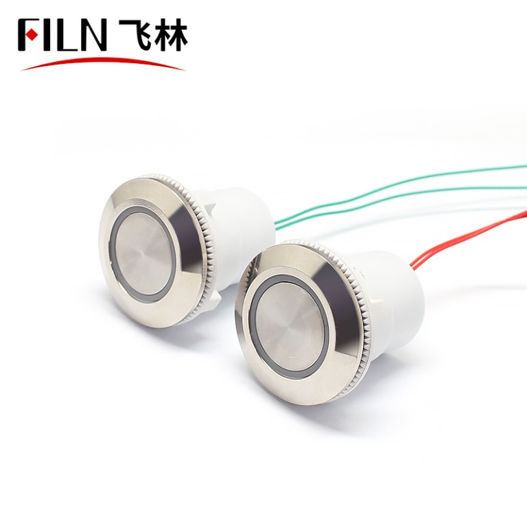 LED Indicator Light FLP30 30mm Indicator Light Plastic LED With Wire Flat Head Ring