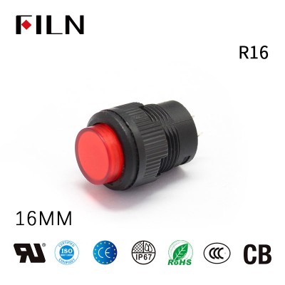 16MM 12V Latching R16 503AD Push Button Switch