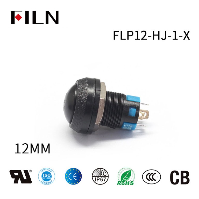 push button on/off switch 12v 12MM Power Push Button Switch  With Power Symbol