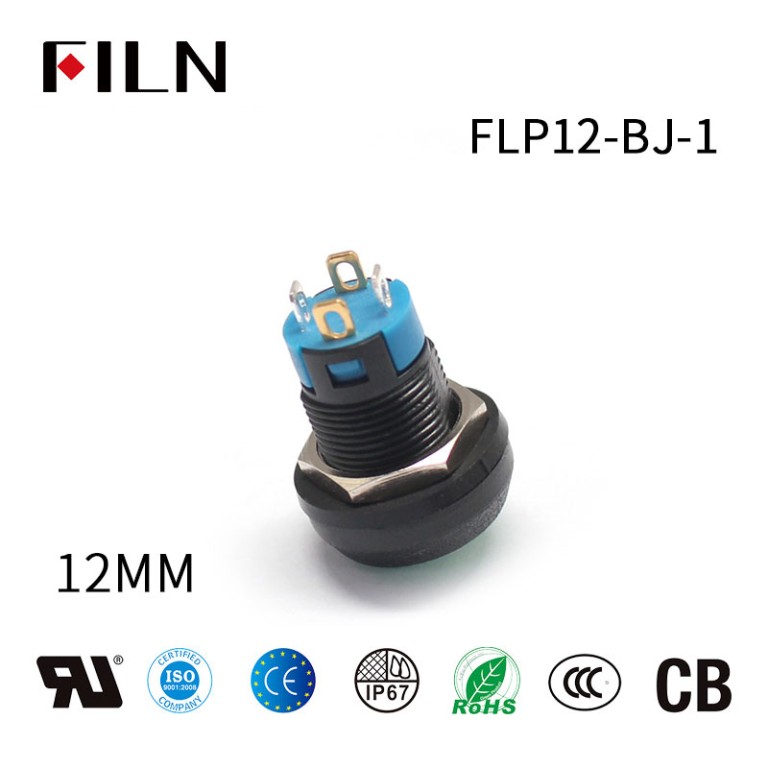 industrial push buttons 12MM Momentary Single Point Plastic Illuminated Switch