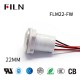 FILN 22MM Push Button Switch Waterproof Plastic Pushbutton Switch with Light