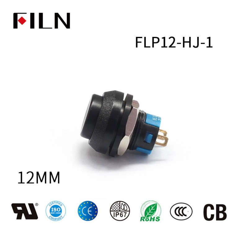 momentary normally closed push button switch 12MM Momentary Waterproof No Nc Push Button Switch