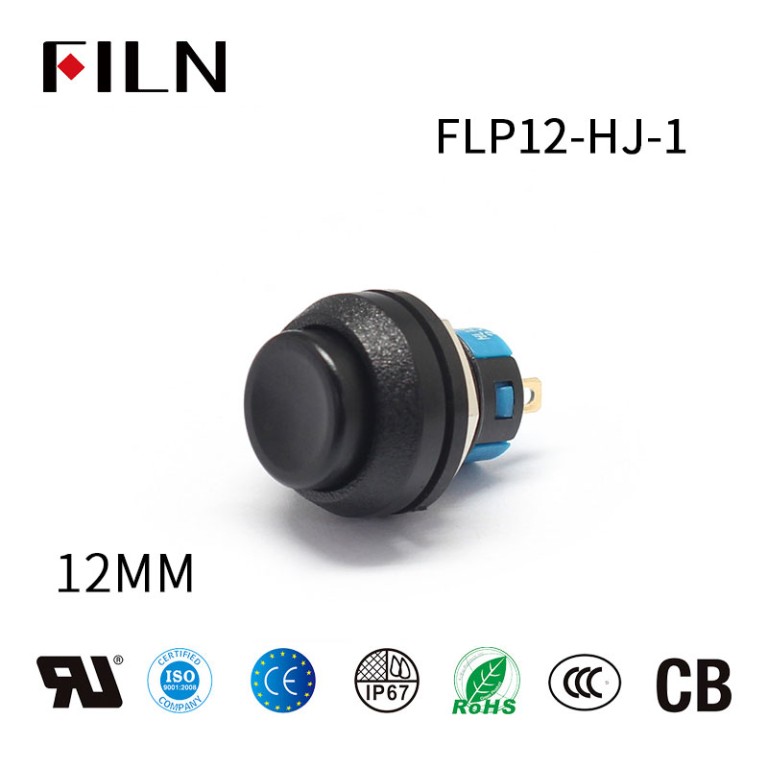 no/nc momentary push button switch 12MM Momentary Waterproof No Nc Push Button Switch