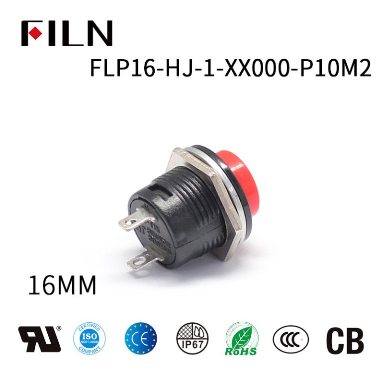 pushbuttons 16MM High Head Self-Resetting Push Button Switches Red Button