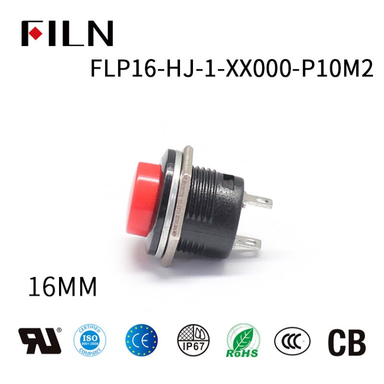 e-switch push button 16MM High Head Self-Resetting Push Button Switches Red Button