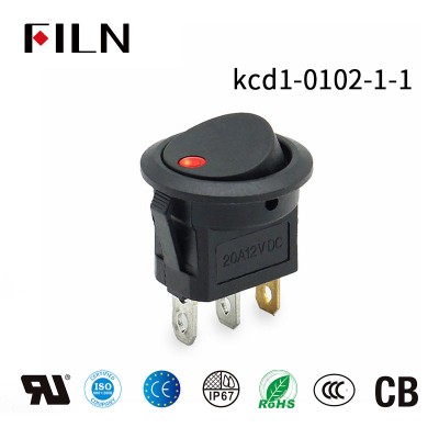 FILN Switch Black 3 Pins 12V Switch Goeie Kwaliteit Switch