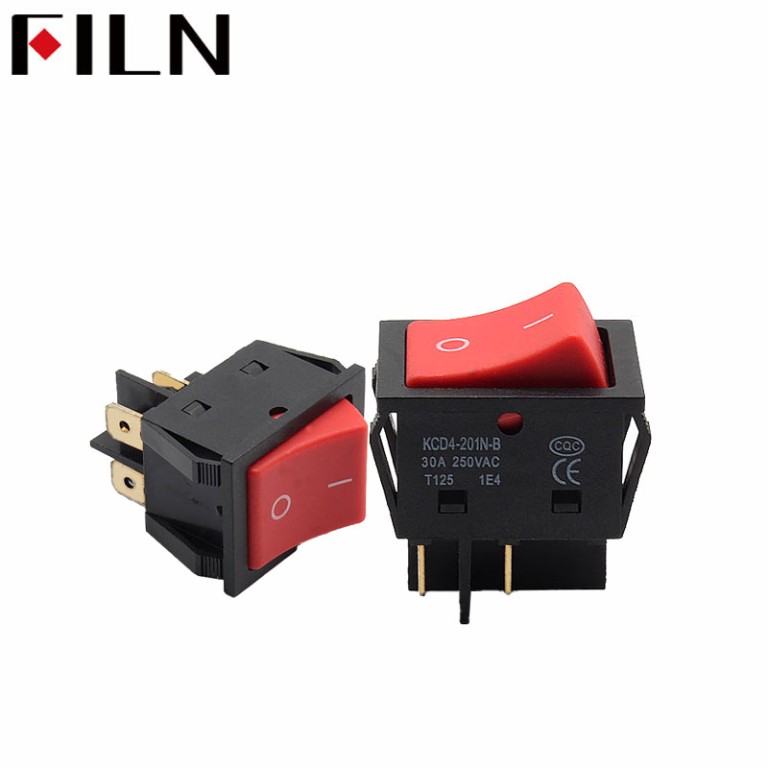 FILN KCD4 4 Terminal Rocker Switch With Or Without Light