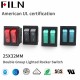 FILN Double Group Lighted Rocker Switch 120v LED Lamp Beads