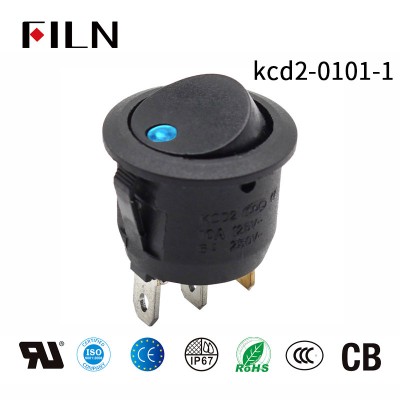 FILN Red Lighted Round Switches 12 Volt For Car Truck Boat