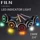FILN 19MM 12V-220V IP68 Red/Yellow/blue/ LED 3 Color Indicator Light