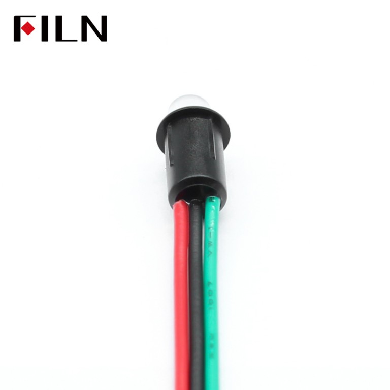 Двухцветный индикатор FILN 6.35 мм, двухцветный, красный и зеленый светодиод