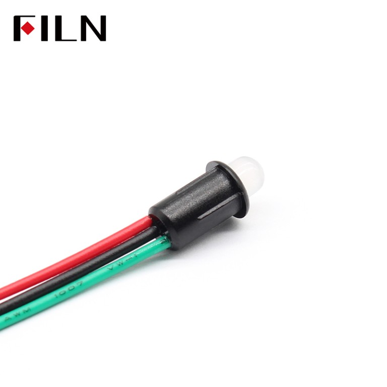 6mm red green indicator light FILN Dual Color Indicator Light 6.35MM Dual Color Red and Green LED