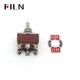 6 prong 1322 250V 30AMP ON OFF ON black METAL toggle switch toggle switch for car 250v toggle switch  metal toggle switch