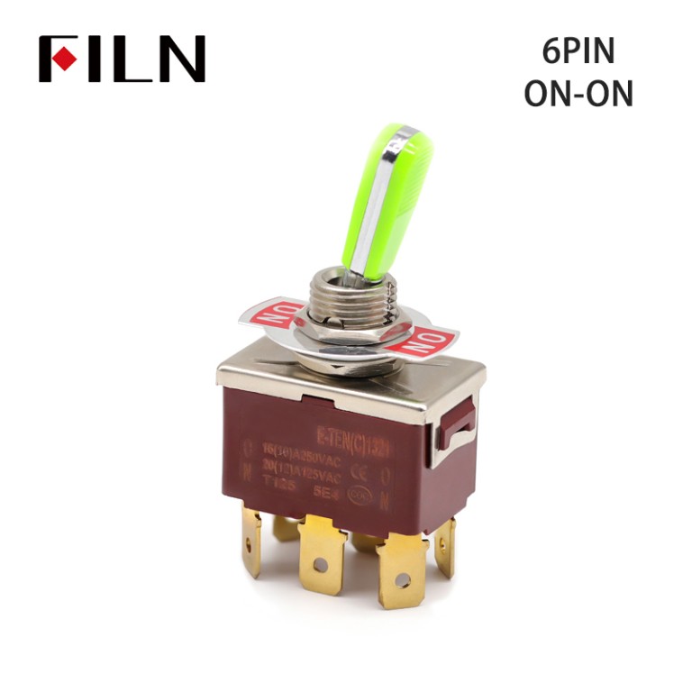 Double Toggle Switch 6 PIN 1321 16A 30A ON ON Double Toggle Switch