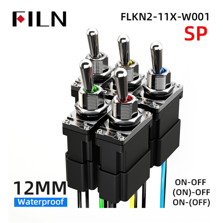 Industrial toggle switch FILN 12MM Single-Pole Toggle Switch: Durable, Waterproof, and Customizable for Your Needs