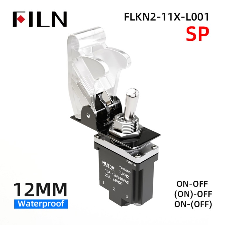 On-off toggle switch Toggle Switch ON OFF Screw Terminals 2Pin IP67 Waterproof