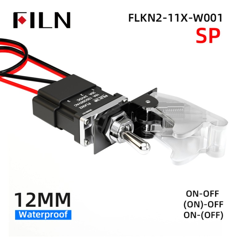 Single-pole switch FILN 12MM Single-Pole Toggle Switch: Durable, Waterproof, and Customizable for Your Needs