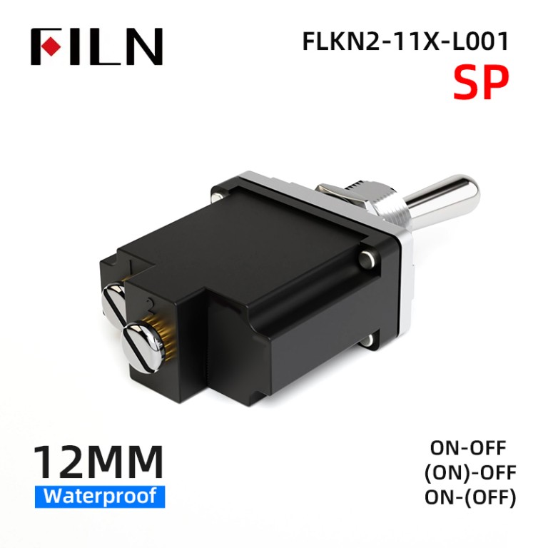 Toggle switch Toggle Switch ON OFF Screw Terminals 2Pin IP67 Waterproof