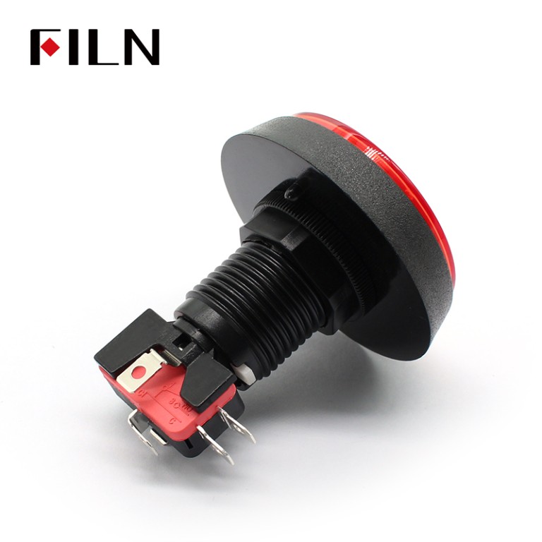 led arcade button switch FILN Arcade Button Switch 60MM Red LED Switch