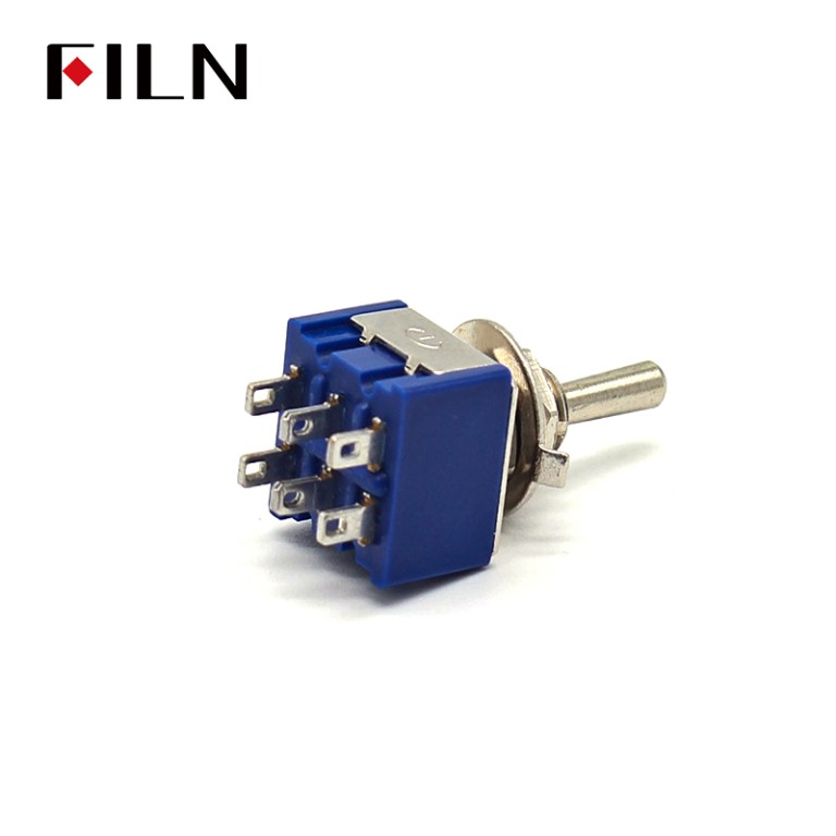 round toggle switch MTS-202 6 Pin 2 Way Round  On-On Metal Toggle Switch